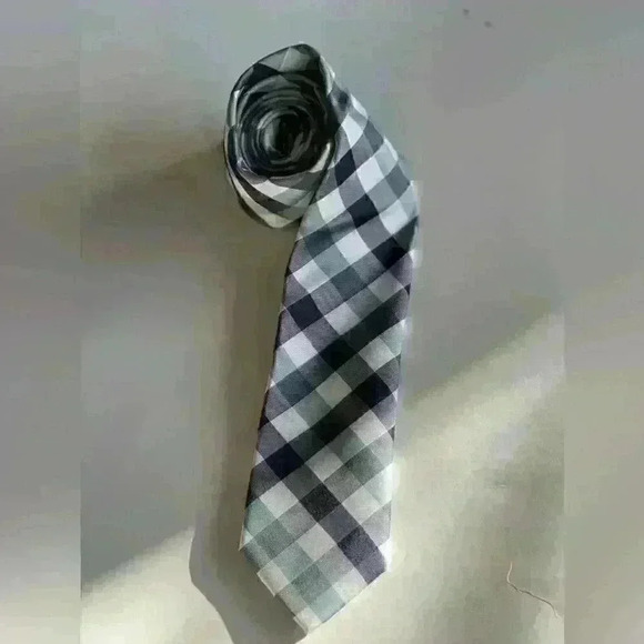 Bedford Brooke diagonal stripped tie green/black - Picture 3 of 4